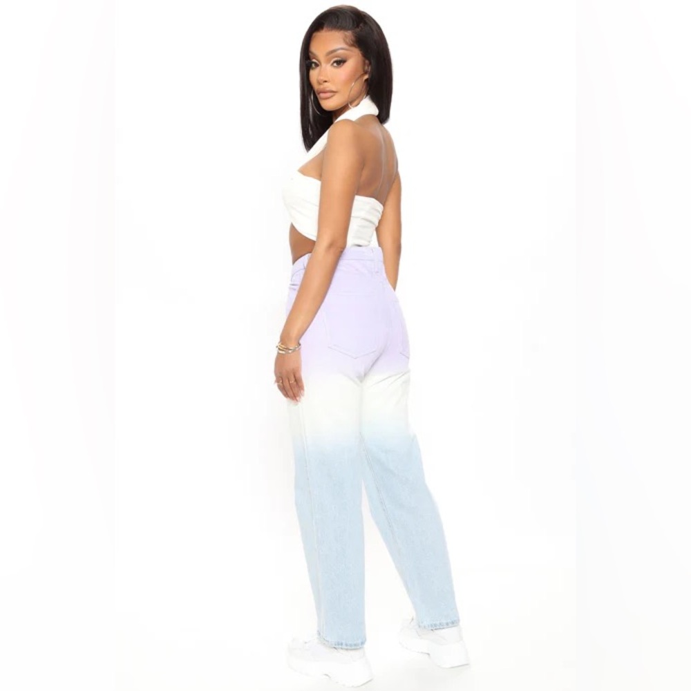NWT FASHION NOVA Women's Ombre Straight leg Jeans Size 1 - Picture 5 of 6
